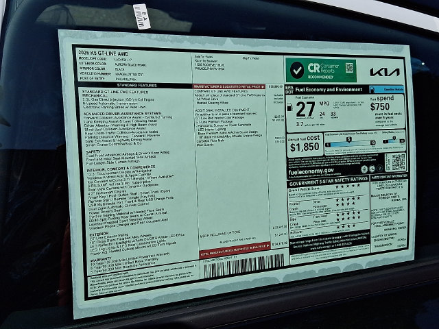 New 2026 Kia K5 GT-Line w/ GT-Line Premium Package AWD/4WD image 4