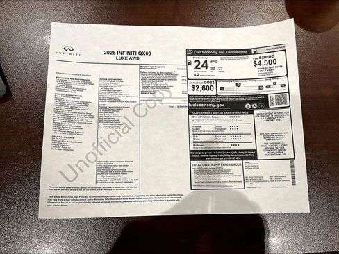 New 2026 INFINITI QX60 Luxe w/ Cargo Package image 41