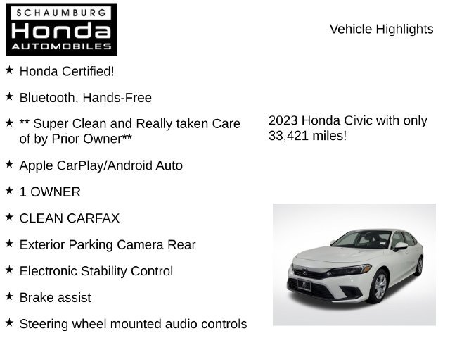 Certified 2023 Honda Civic LX image 14