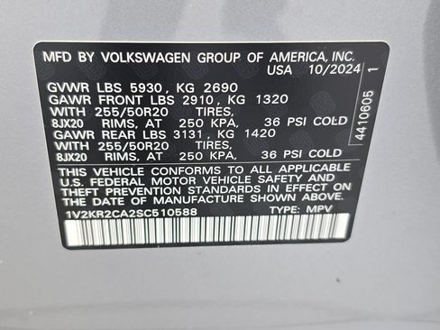 Certified 2025 Volkswagen Atlas SE AWD/4WD image 37