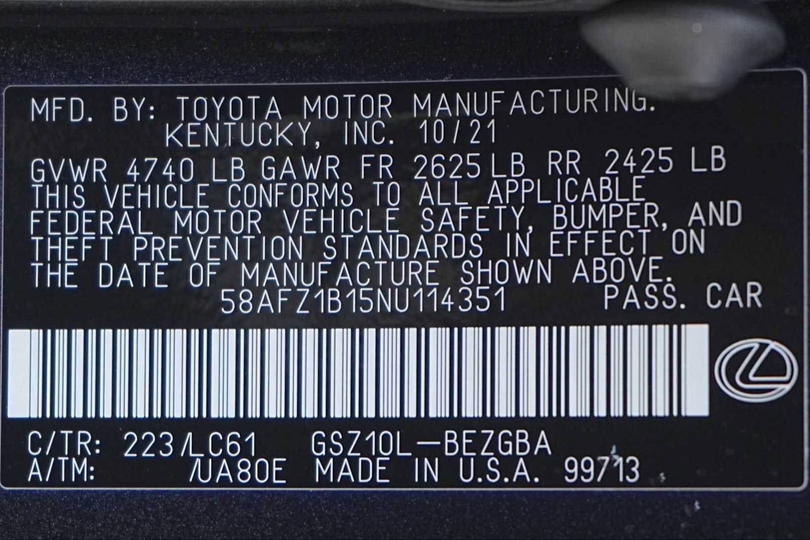 Used 2022 Lexus ES 350 Ultra Luxury w/ Accessory Package 2 FWD image 30