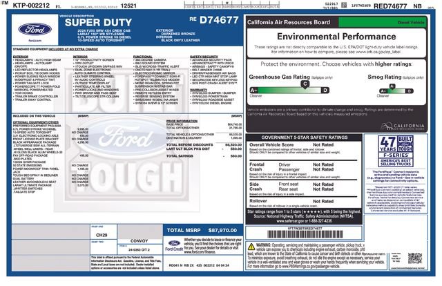 Certified 2024 Ford F250 Lariat w/ Lariat Ultimate Package AWD/4WD image 7