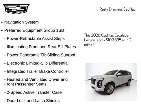 New 2026 Cadillac Escalade Luxury AWD/4WD image 4