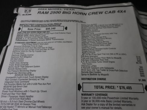 Used 2024 RAM 2500 Big Horn w/ Night Edition AWD/4WD image 57