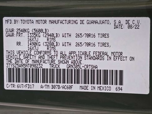 Certified 2022 Toyota Tacoma TRD Off-Road w/ TRD Premium Off Road Package AWD/4WD image 30