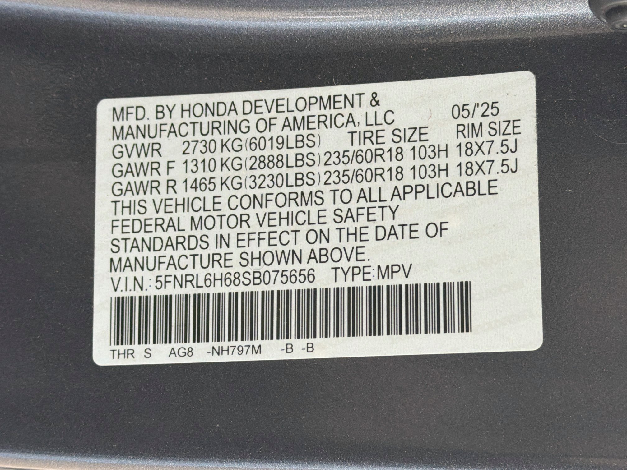 Used 2025 Honda Odyssey EX-L image 12