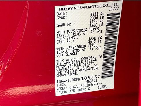 Used 2023 Nissan Titan PRO-4X w/ Pro-4x Convenience Package AWD/4WD image 32
