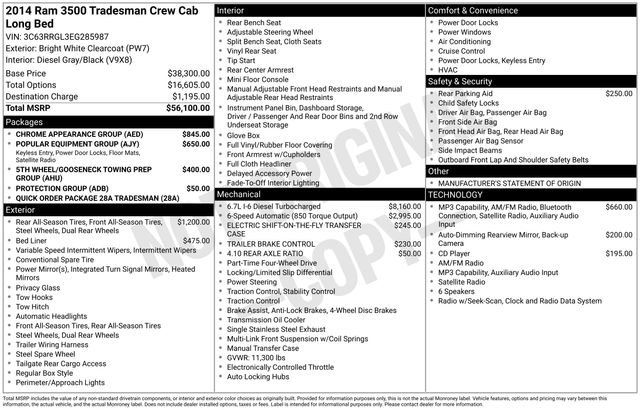 Used 2014 RAM 3500 Tradesman w/ Chrome Appearance Group AWD/4WD image 11