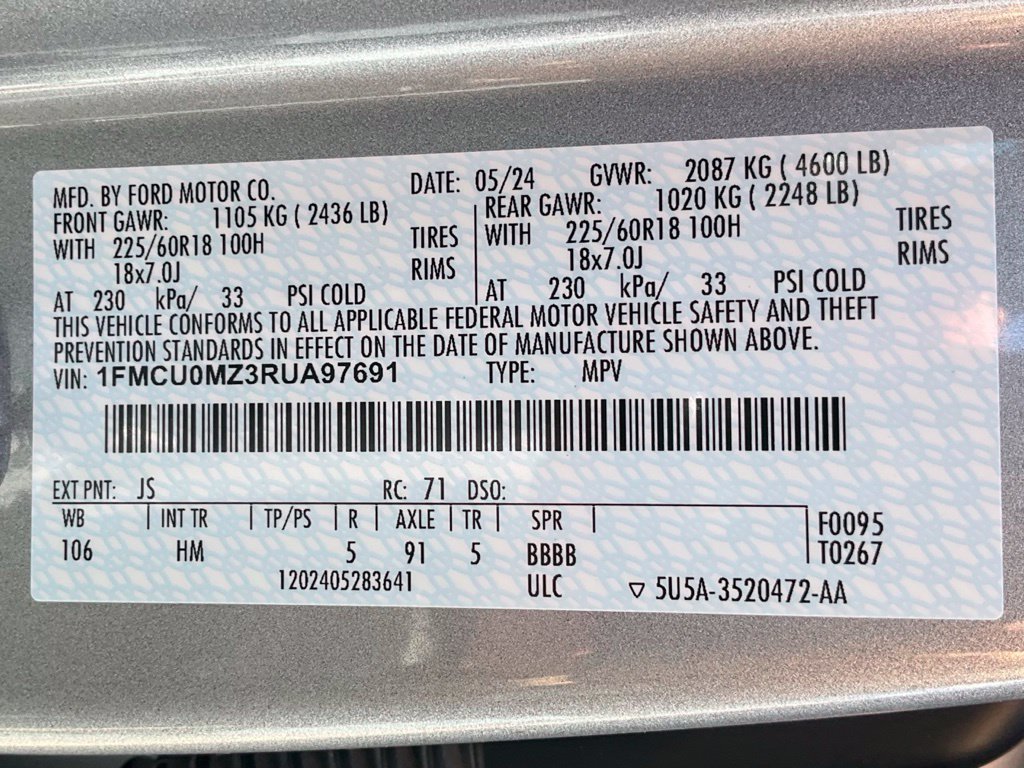 Used 2024 Ford Escape ST-Line w/ Equipment Group 301A FWD image 48