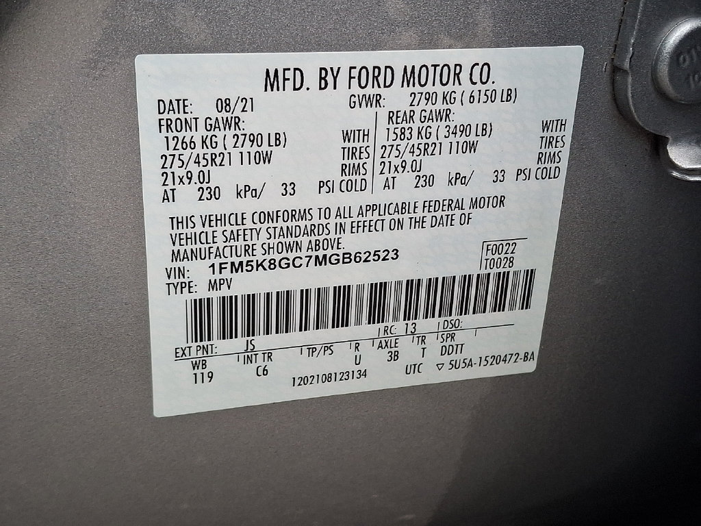 Certified 2021 Ford Explorer ST w/ Equipment Group 401A AWD/4WD image 29