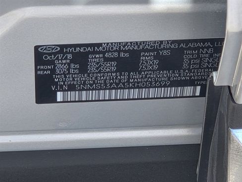 Used 2019 Hyundai Santa Fe Limited FWD image 12