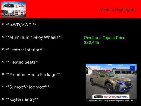 Used 2025 Subaru Outback Onyx Edition AWD/4WD image 14