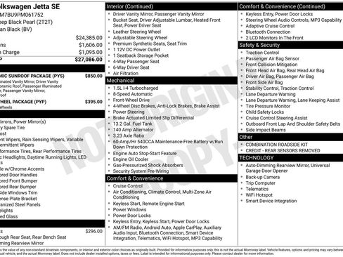Used 2023 Volkswagen Jetta SE w/ Panoramic Sunroof Package FWD image 1