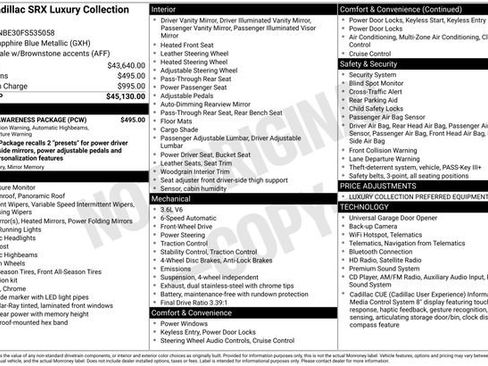 Used 2015 Cadillac SRX Luxury w/ Driver Awareness Package image 7