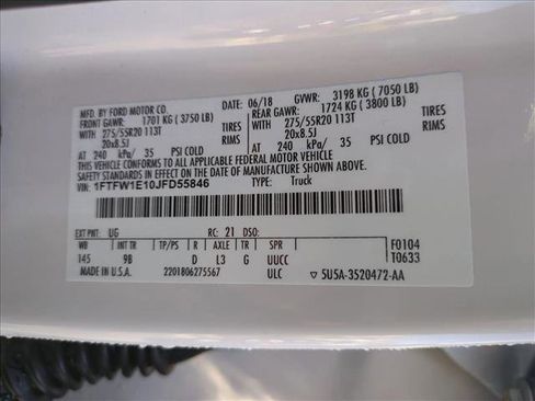 Used 2018 Ford F150 Platinum w/ Equipment Group 701A Luxury image 15