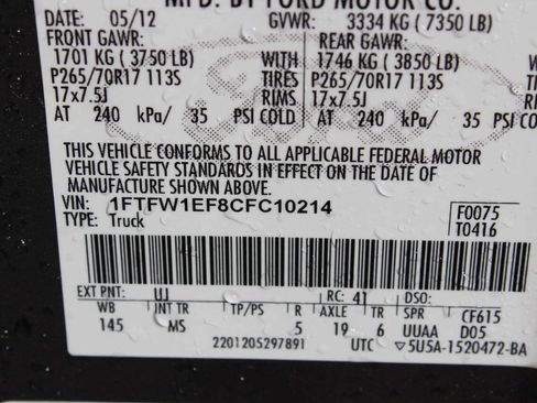 Used 2012 Ford F150 XLT w/ XLT Convenience Pkg AWD/4WD image 11