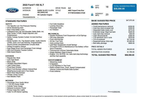 Used 2022 Ford F150 XLT w/ Equipment Group 302A High image 47