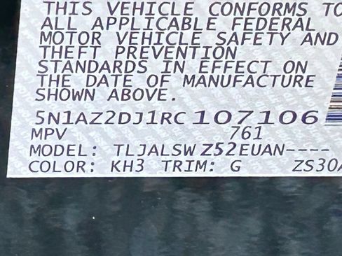 Certified 2024 Nissan Murano Platinum w/ Cargo Package FWD image 58