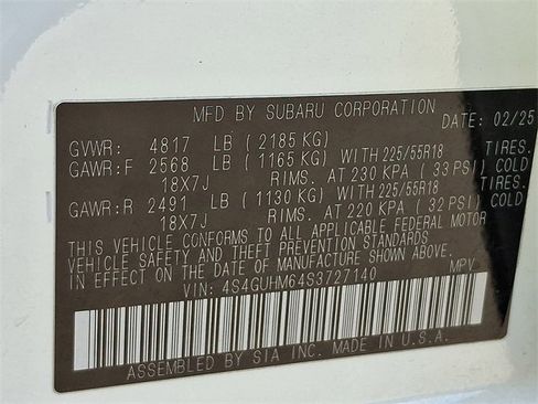 Certified 2025 Subaru Crosstrek 2.5i Limited w/ Popular Package #4A image 27