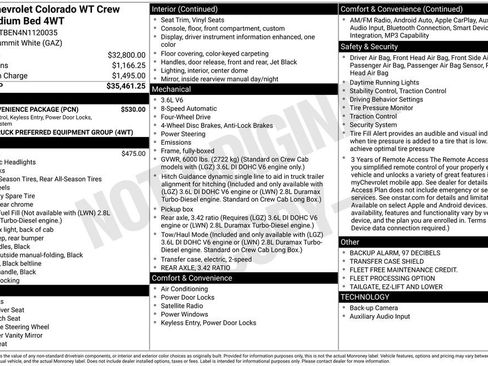 Used 2022 Chevrolet Colorado W/T w/ WT Convenience Package AWD/4WD image 6
