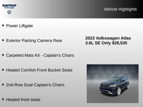 Used 2023 Volkswagen Atlas SE w/ Panoramic Sunroof Package AWD/4WD image 16