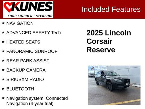 Used 2025 Lincoln Corsair Reserve w/ Jet Appearance Package image 2