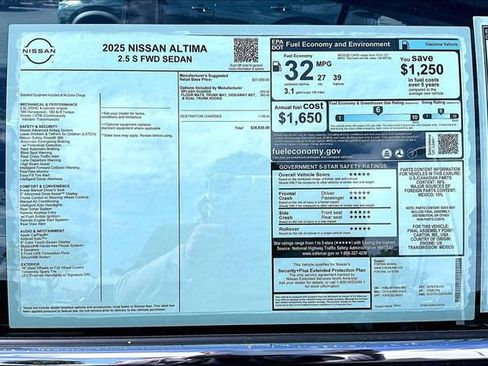 New 2025 Nissan Altima 2.5 S image 13