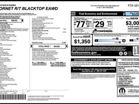 Used 2024 Dodge Hornet R/T w/ R/T Blacktop Package image 3