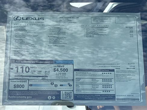 New 2026 Lexus RZ 450e AWD w/ Cold Area Package image 28