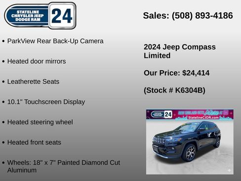 Certified 2024 Jeep Compass Limited AWD/4WD image 6