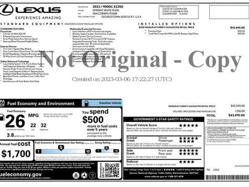 Used 2023 Lexus ES 350 w/ Accessory Package (Z2) FWD image 4