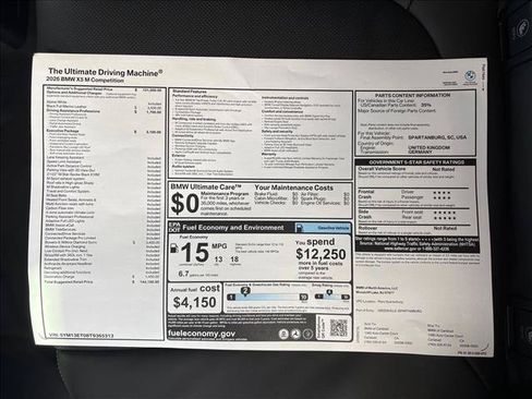 New 2026 BMW X5 M Competition w/ Executive Package AWD/4WD image 18