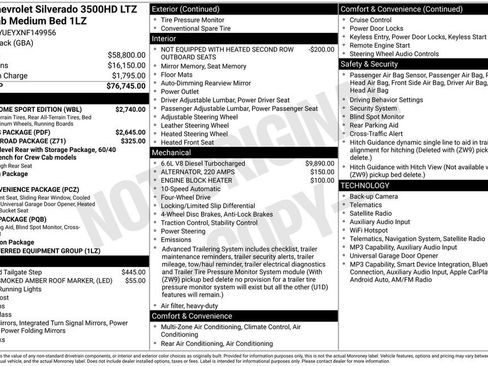 Used 2022 Chevrolet Silverado 3500 LTZ w/ Z71 Chrome Sport Edition AWD/4WD image 9