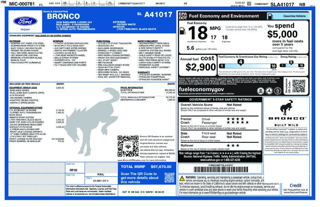 Used 2025 Ford Bronco Badlands AWD/4WD image 30