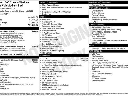 Used 2022 RAM 1500 Warlock w/ Electronics Group AWD/4WD image 32