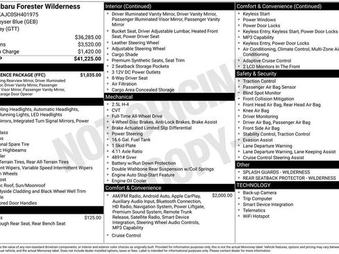 Used 2025 Subaru Forester Wilderness w/ Convenience Package AWD/4WD image 2