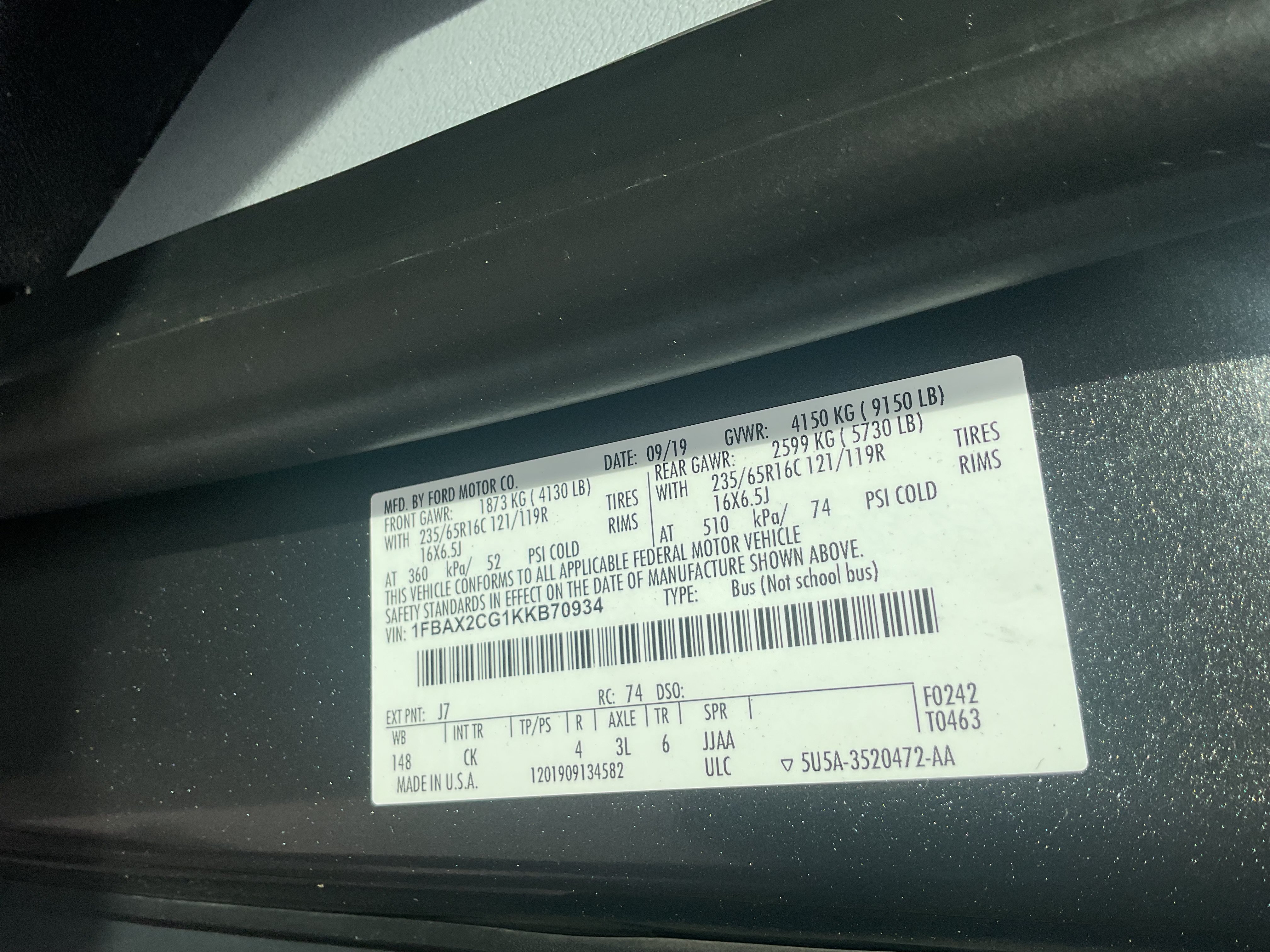 Used 2019 Ford Transit 350 XL RWD image 14