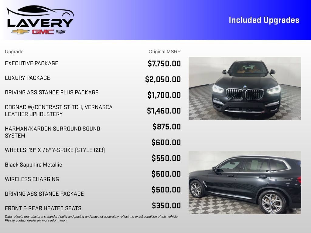 Used 2020 BMW X3 xDrive30i w/ Executive Package AWD/4WD image 7