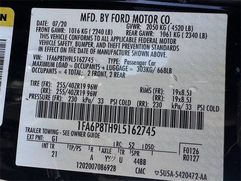 Used 2020 Ford Mustang Coupe w/ Black Accent Package image 30