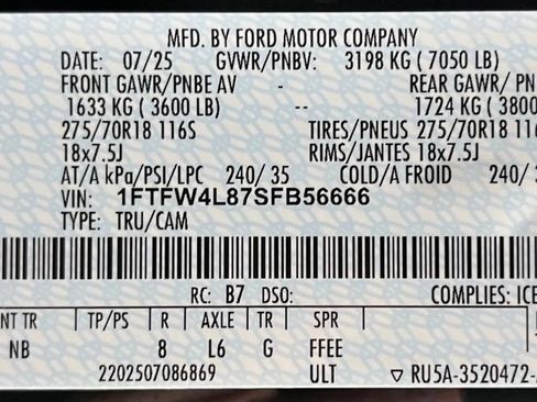 Used 2025 Ford F150 Tremor w/ Equipment Group 402A High AWD/4WD image 61