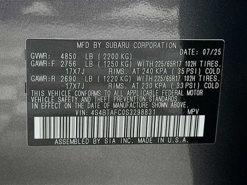 Certified 2025 Subaru Outback Premium AWD/4WD image 31