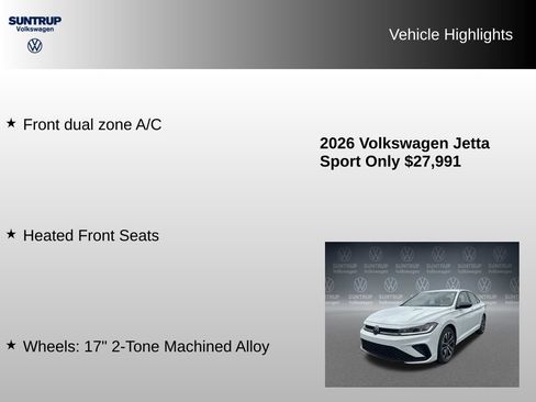 Used 2026 Volkswagen Jetta Sport FWD image 7