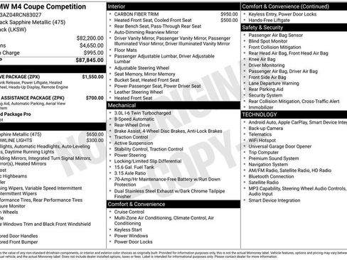 Used 2024 BMW M4 Competition w/ Executive Package RWD image 13