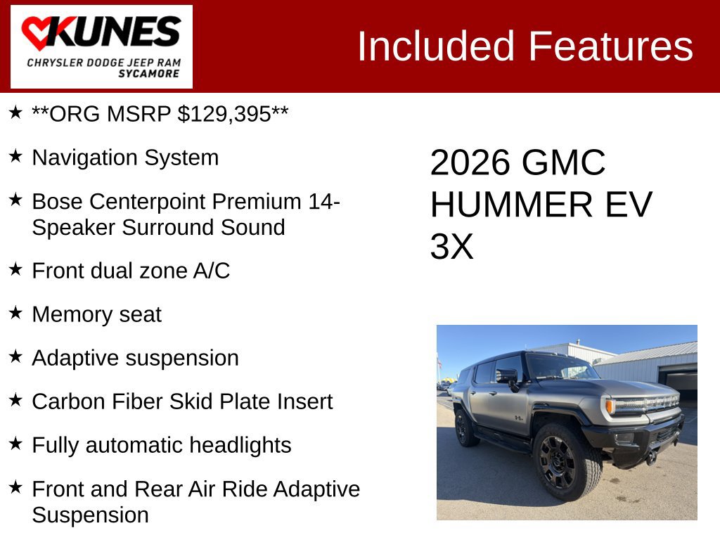 Used 2026 GMC Hummer EV 3X w/ Carbon Fiber Edition Package AWD/4WD image 3