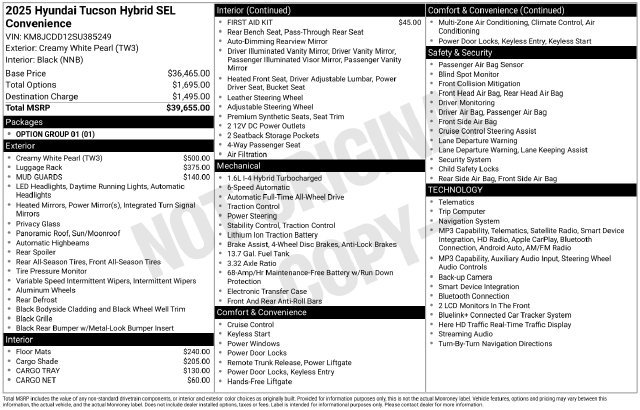 Certified 2025 Hyundai Tucson SEL AWD/4WD image 28