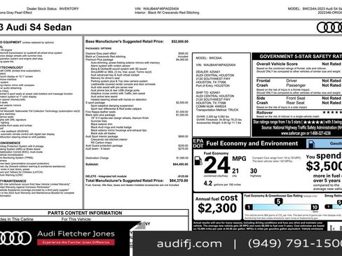 Used 2023 Audi S4 Premium Plus w/ Premium Plus Package image 3