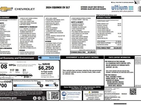 Used 2024 Chevrolet Equinox EV LT w/ LPO, Blackout Package FWD image 3