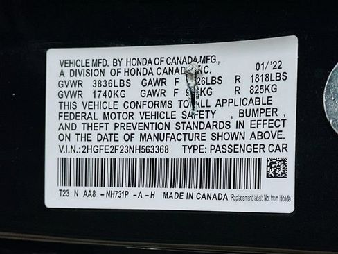 Used 2022 Honda Civic LX image 25