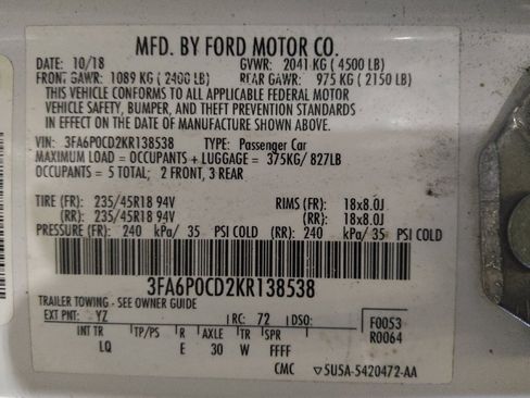 Used 2019 Ford Fusion SEL FWD image 33