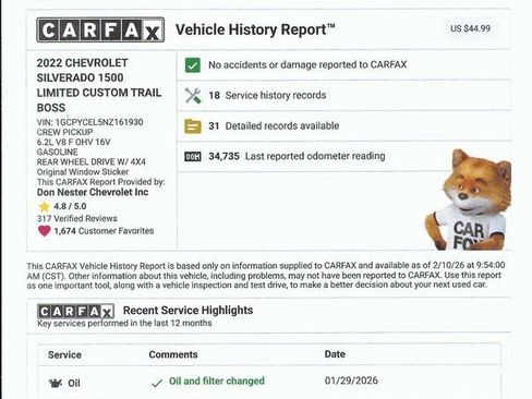 Used 2022 Chevrolet Silverado 1500 Custom Trail Boss w/ LPO, Dark Essentials Package image 5